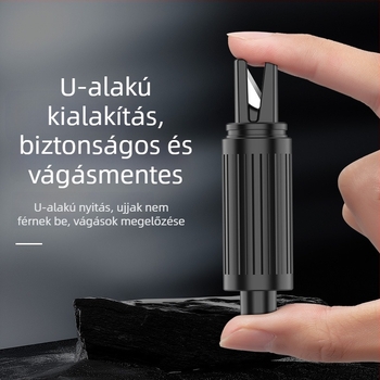 Rongshan Autóablak-szétzúzó eszköz, vészhelyzeti többfunkciós üvegütő kalapács, anyag: fém + PC, tömeg kb. 100 g