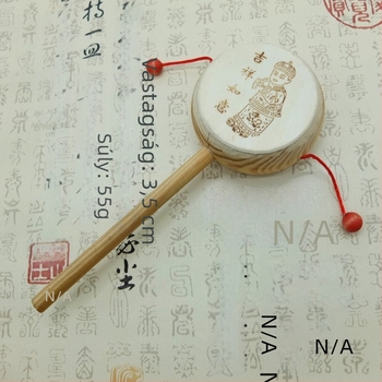 Fa csörgő dob gyerekeknek, Splendid márka, műanyag zacskó csomagolás