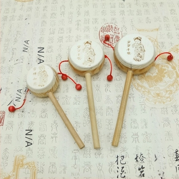 Fa csörgő dob gyerekeknek, Splendid márka, műanyag zacskó csomagolás