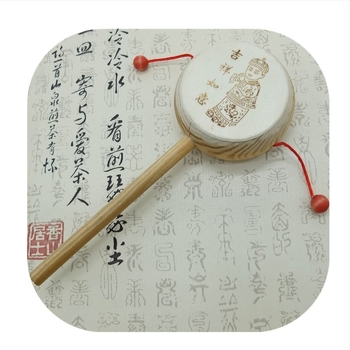 Fa csörgő dob gyerekeknek, Splendid márka, műanyag zacskó csomagolás