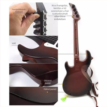 Gyermekeknek szánt gitár/basszus játék - (műanyagból; 4–6 éveseknek; fejleszti a látást, fogást, érzékelést és kéz-szem koordinációt)