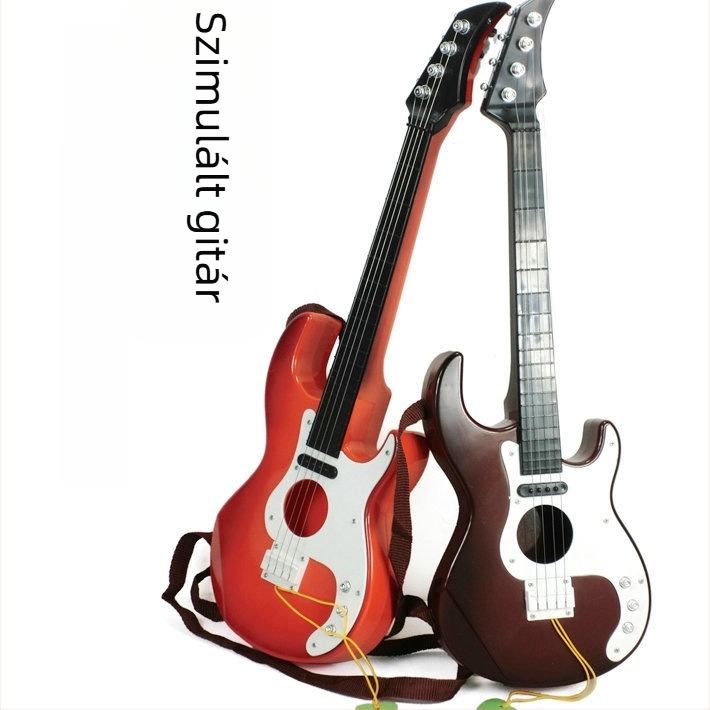 Gyermekeknek szánt gitár/basszus játék - (műanyagból; 4–6 éveseknek; fejleszti a látást, fogást, érzékelést és kéz-szem koordinációt)