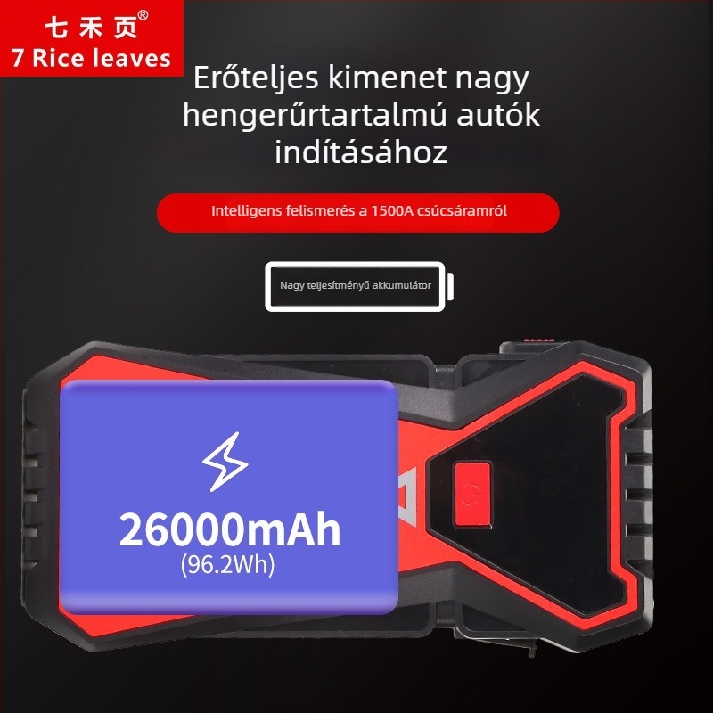 Járműbe épített vészhelyzeti indító eszköz, 12V LiFePO4 akkumulátorral