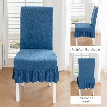 Étkezőszék és taburet huzat integrált háttámlával — porvédő védőhuzat, modern minimál stílus