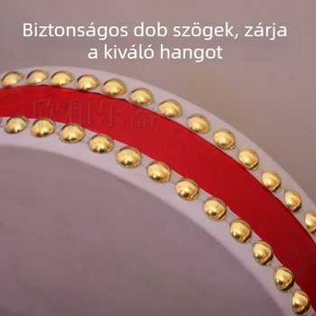 Tamburin juharfából készült testtel és fogantyúval, Xinhe Instruments, Nem gyermekeknek szól