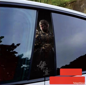 Középső oszlop kartun autótest matrica – ragasztós telepítés; Anyag: matrica; Típus: karosszéria matrica; Telepítés: ragasztó