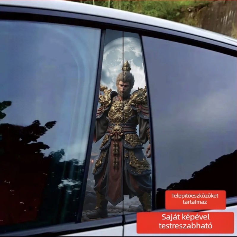 Középső oszlop kartun autótest matrica – ragasztós telepítés; Anyag: matrica; Típus: karosszéria matrica; Telepítés: ragasztó