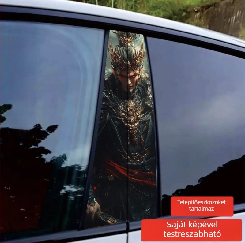 Középső oszlop kartun autótest matrica – ragasztós telepítés; Anyag: matrica; Típus: karosszéria matrica; Telepítés: ragasztó