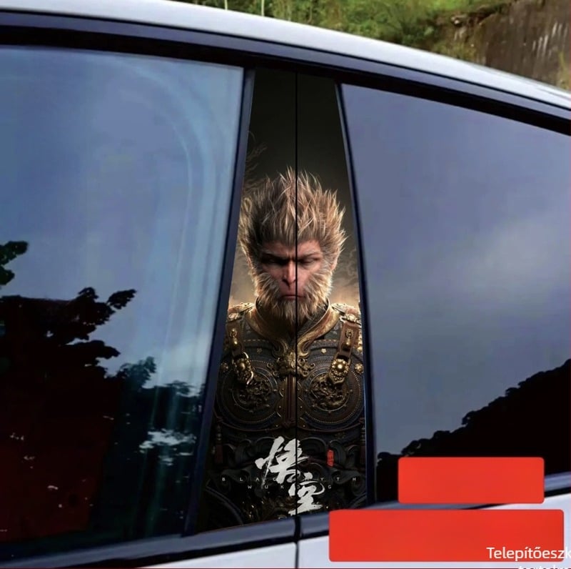 Középső oszlop kartun autótest matrica – ragasztós telepítés; Anyag: matrica; Típus: karosszéria matrica; Telepítés: ragasztó