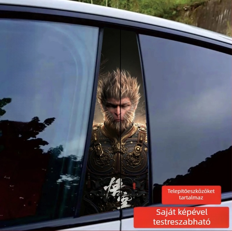 Középső oszlop kartun autótest matrica – ragasztós telepítés; Anyag: matrica; Típus: karosszéria matrica; Telepítés: ragasztó