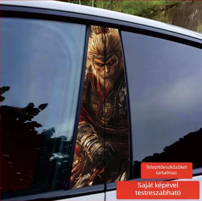 Középső oszlop kartun autótest matrica – ragasztós telepítés; Anyag: matrica; Típus: karosszéria matrica; Telepítés: ragasztó