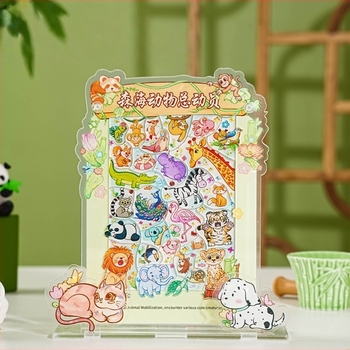 Akrilból készült 3D puzzle állvány – erdei állatok, 14+