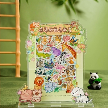 Akrilból készült 3D puzzle állvány – erdei állatok, 14+