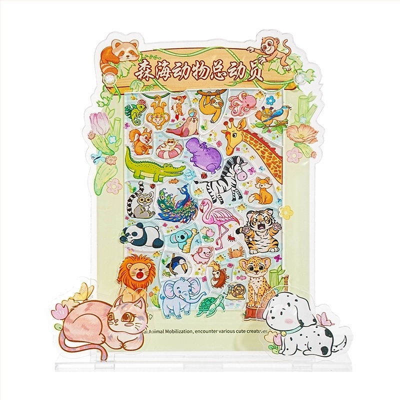 Akrilból készült 3D puzzle állvány – erdei állatok, 14+