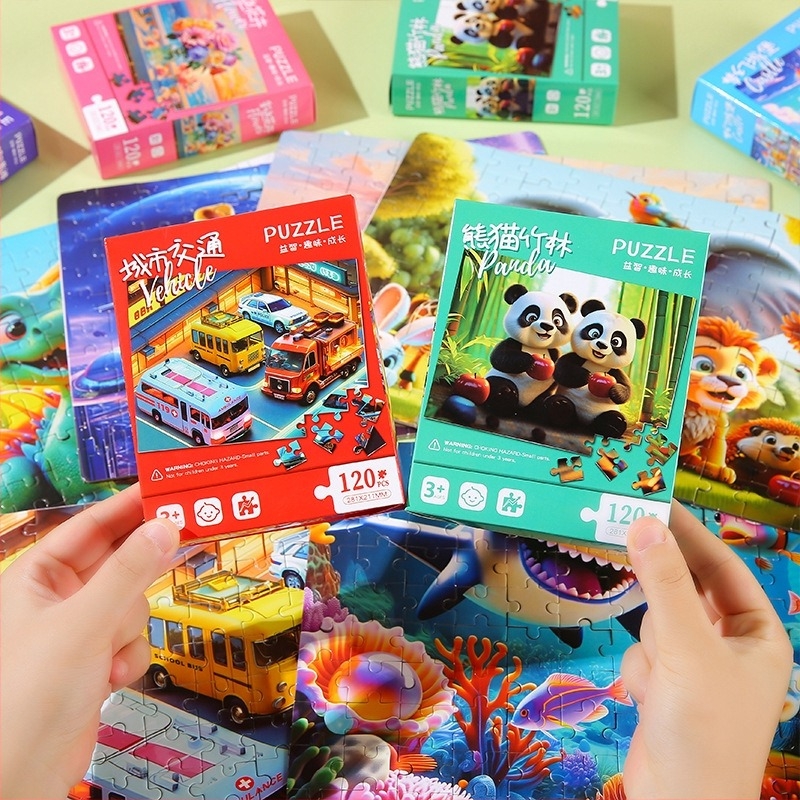 Síkképes puzzle – papíralapú anyag, Double Start márka, 4–6 éveseknek, egy dobozos csomagolás