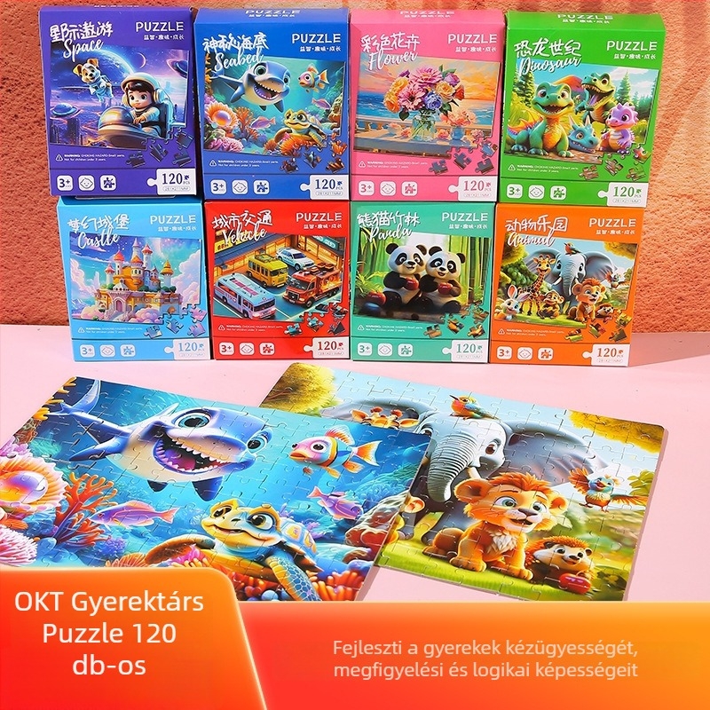 Síkképes puzzle – papíralapú anyag, Double Start márka, 4–6 éveseknek, egy dobozos csomagolás