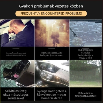 Személygépkocsi ablakfilm – öntapadós, nano-kerámia membrán, fényáteresztés 70–80%, UV-védelem 90%+, sorozat 1