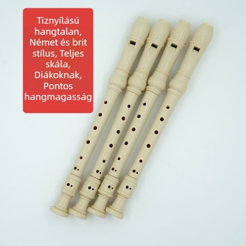 8-lyukas angol stílusú rekorder kezdőknek, ABS műanyag, függőleges hangszer, oktatási célú