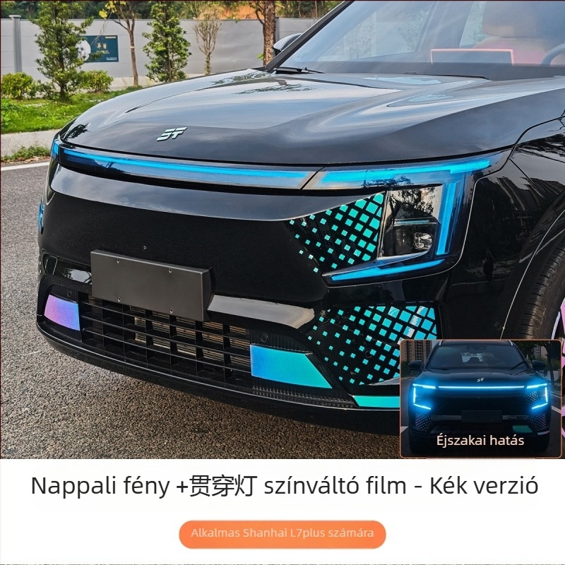 Shanhai L7Plus Külső fényszóró dekoratív matrica – Átlátszó változtatható film, testreszabható, 25 L7Plus modell