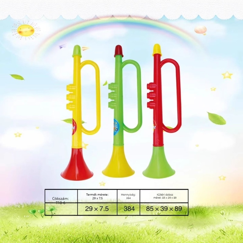 Gyerekeknek szánt szurkolókürt, oktató sportjáték, műanyag, uniszex, 7–14 évesek