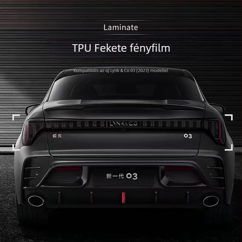 TPU védőfólia Lynk & Co 03 első- és hátsó lámpáihoz – EMF fólia, kompatibilis 23 Lynk & Co 03 modellhez/03+