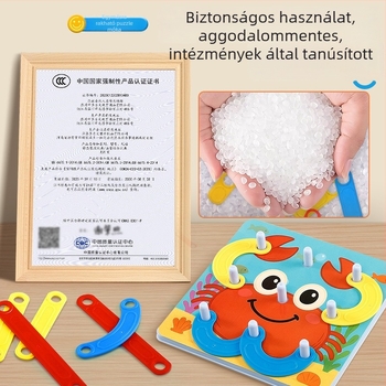 Montessori-stílusú formakészítő játék gyerekeknek, oktató kirakós 2-6 éveseknek