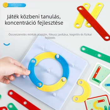Montessori-stílusú formakészítő játék gyerekeknek, oktató kirakós 2-6 éveseknek