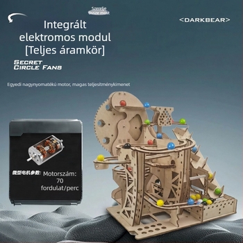 3D fa puzzle DIY összeszerelés, trackball sorozat, közepes nehézség, 14+ éveseknek