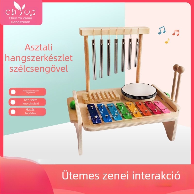 Spring Bud asztali szélcsengő ütőhangszer készlet – Orff inspirált nyugati hangszer zenei neveléshez