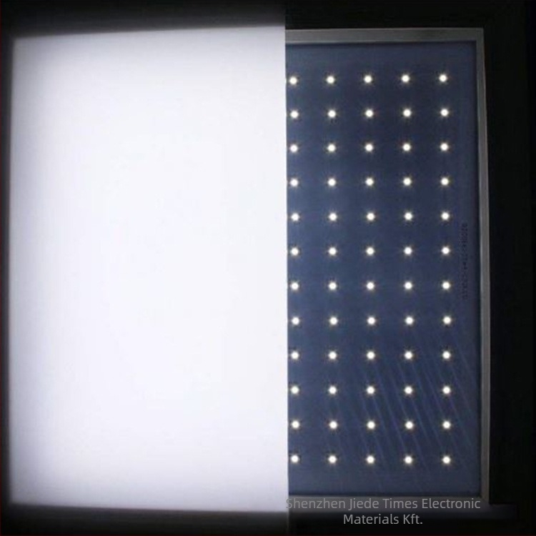 LED diffúziós film PET-ből, sorozat K6682, PET alapanyag, ragasztó: akril/szilíkon, maganyag: műanyag