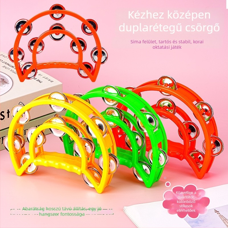 Kettős rétegű Orff kézcsengő gyerekeknek, műanyagból, New Strange márka, 4–6 éves korosztálynak.