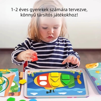 Pinwheel 3D puzzle kristály-mágnes és papír elemekkel, vas dobozban, 0–3 éveseknek