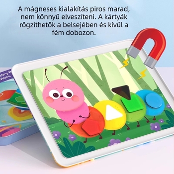 Pinwheel 3D puzzle kristály-mágnes és papír elemekkel, vas dobozban, 0–3 éveseknek