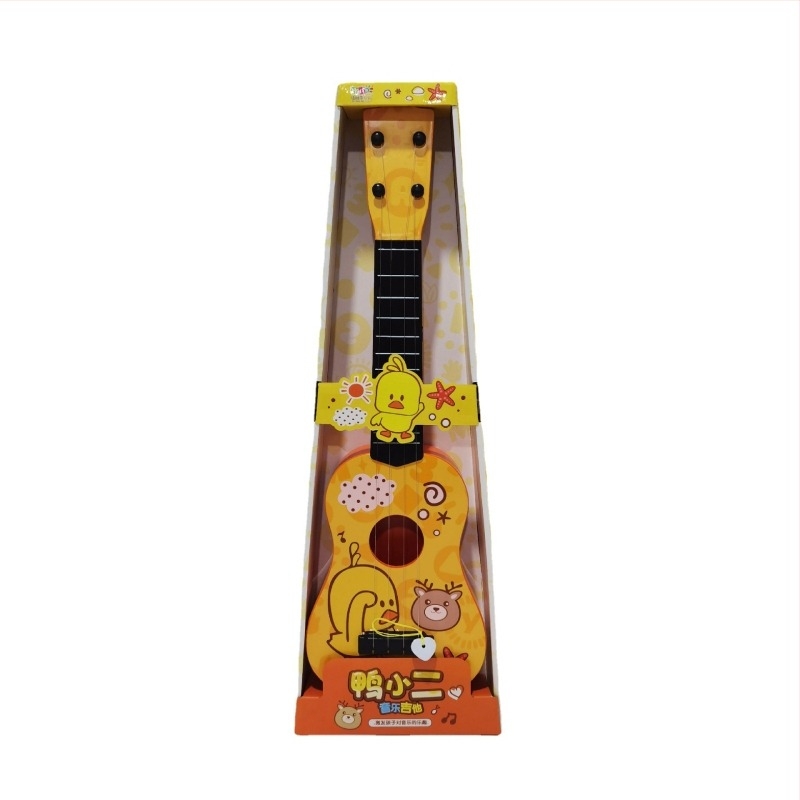 Gyerekeknek készült műanyag ukulele — oktatási hangszer interaktív fejlesztő funkciókkal, 7–14 éveseknek, csomagolás: színes doboz