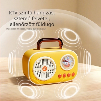Gyermekeknek Bluetooth karaokemikrofon beépített hangfallal, műanyag test, uniszex, 4-6 évesek számára