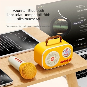 Gyermekeknek Bluetooth karaokemikrofon beépített hangfallal, műanyag test, uniszex, 4-6 évesek számára