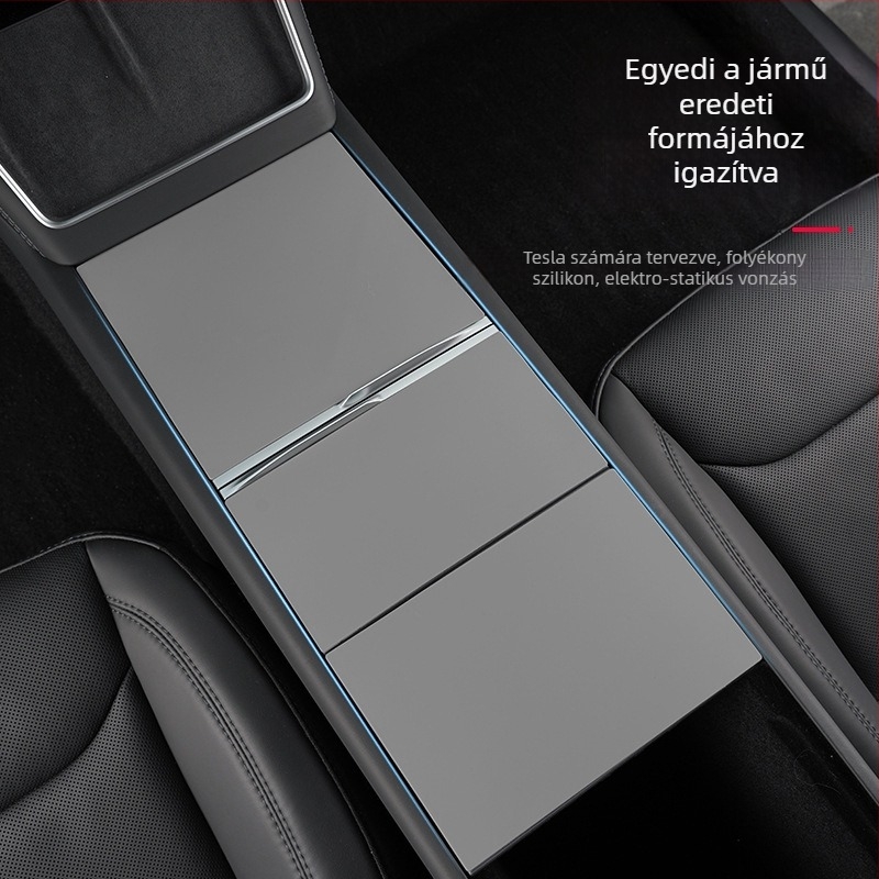 Tesla Model Y, YL és Model 3 központi konzol szilikon párna és védő fólia – új verzió