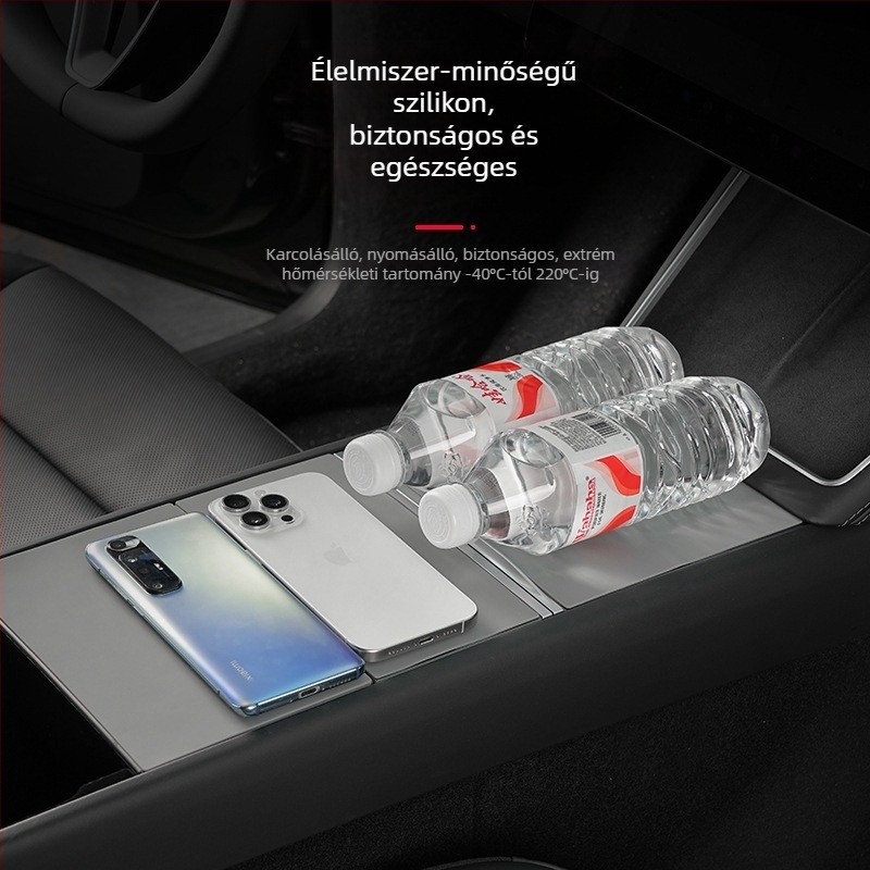 Tesla Model Y, YL és Model 3 központi konzol szilikon párna és védő fólia – új verzió