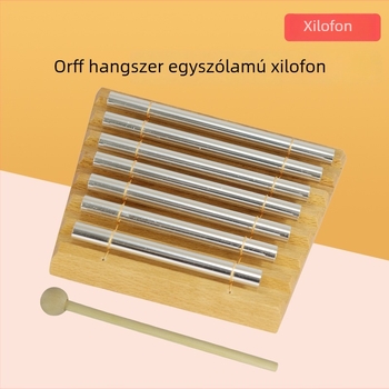 Orff-stílusú ütőhangszer – szélcsengőcső 1,2,3,5,7,8 tónussal; Anyag: fa + fém; Származás: Langfang, Hebei