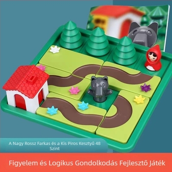 Piroska és a Nagy Farkas: 3D puzzle játék, műanyag, Runchuan Toys márka, DIY-barát, 4–6 éveseknek
