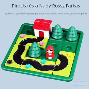 Piroska és a Nagy Farkas: 3D puzzle játék, műanyag, Runchuan Toys márka, DIY-barát, 4–6 éveseknek