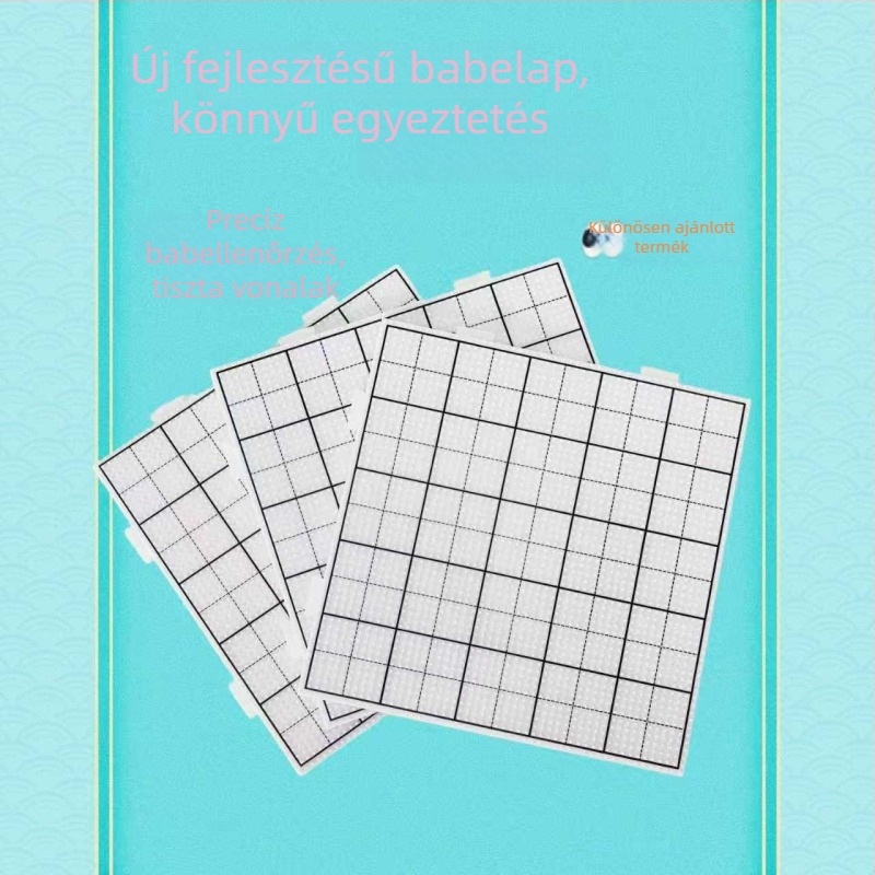 DIY gyöngyös tábla sablonnal gravírozott vonalakkal, 2,6 mm gyöngyökhöz, műanyag síkpanel, oktató kreatív játék 7–14 éveseknek
