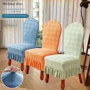 Székekhez készült huzat készlet ívelt univerzális dizájnnal, rugalmas, poliészter, kockás mintázat, négyszögletes forma, modern minimalist stílus, vízálló és hőálló