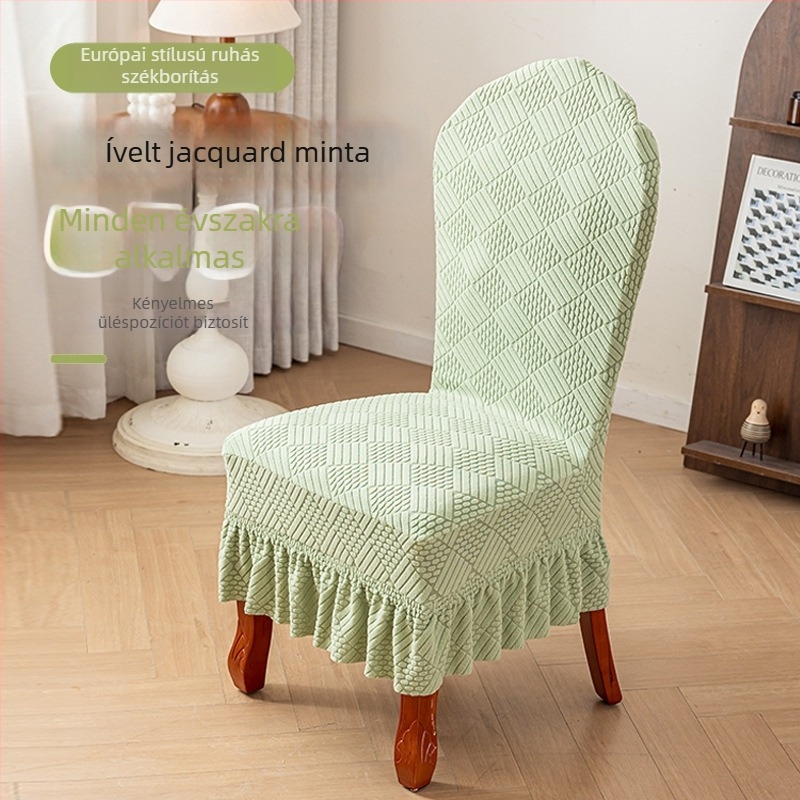 Székekhez készült huzat készlet ívelt univerzális dizájnnal, rugalmas, poliészter, kockás mintázat, négyszögletes forma, modern minimalist stílus, vízálló és hőálló