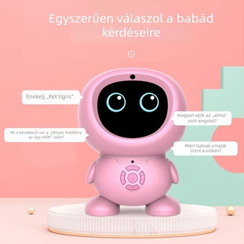Intelligens robot oktató játék kicsiknek – zene és hang funkciók, műanyag kialakítás, újratölthető elem, 0–3 éves korosztály