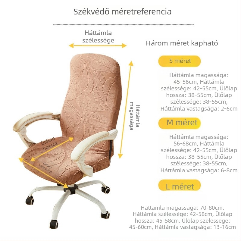 Új jacquard székfedő irodai és otthoni használatra, légáteresztő, univerzális ülésvédő számítógépes székre