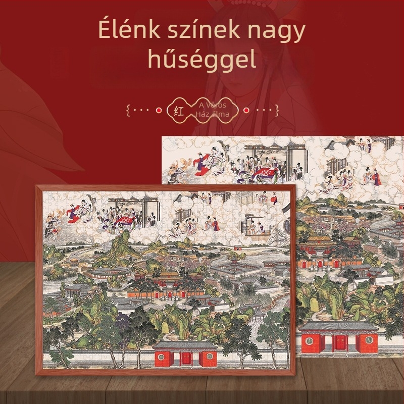Dream of the Red Chamber ihletésére készült háromdimenziós puzzle, 1000 darab, papírból, felnőtteknek (36–60 évesek)