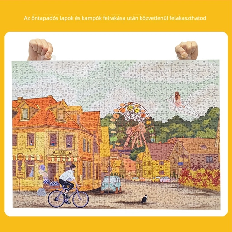 Comitok 1000 darabos puzzle ragasztó hátlappal a rögzítéshez és tároláshoz