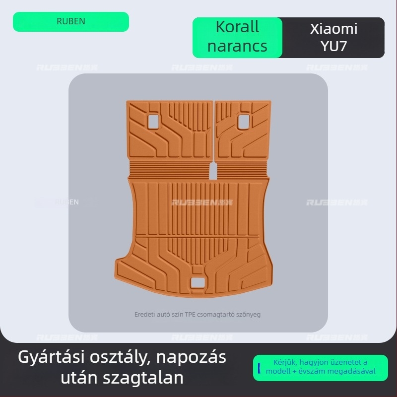 Xiaomi YU7-hez készült TPE hátsó csomagtartó szőnyeg – specifikus az adott járműhöz, félzárt stílus, ötüléses konfigurációhoz igazítva, testreszabott feldolgozás