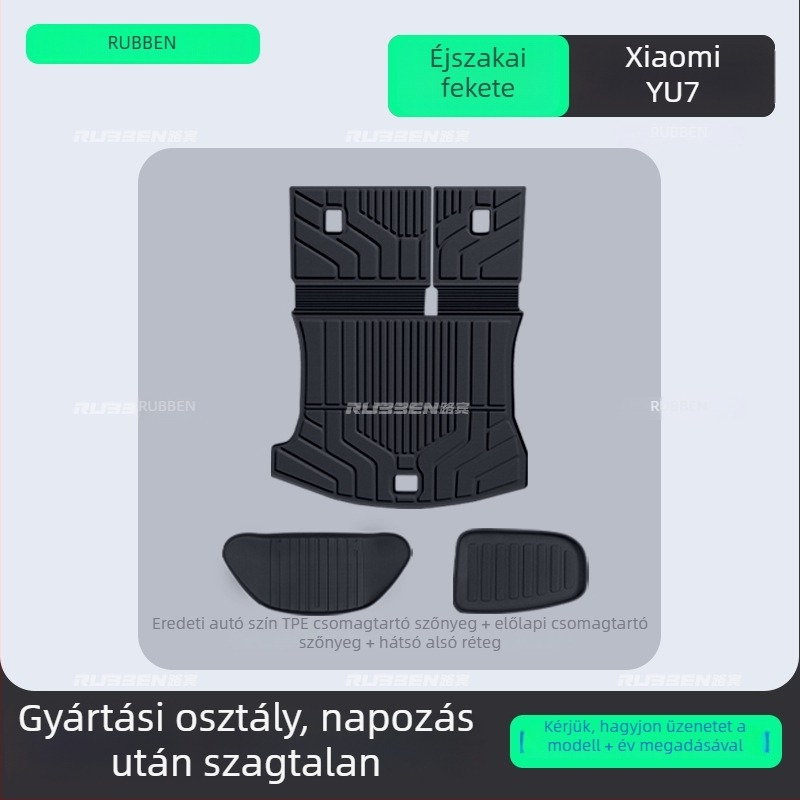 Xiaomi YU7-hez készült TPE hátsó csomagtartó szőnyeg – specifikus az adott járműhöz, félzárt stílus, ötüléses konfigurációhoz igazítva, testreszabott feldolgozás